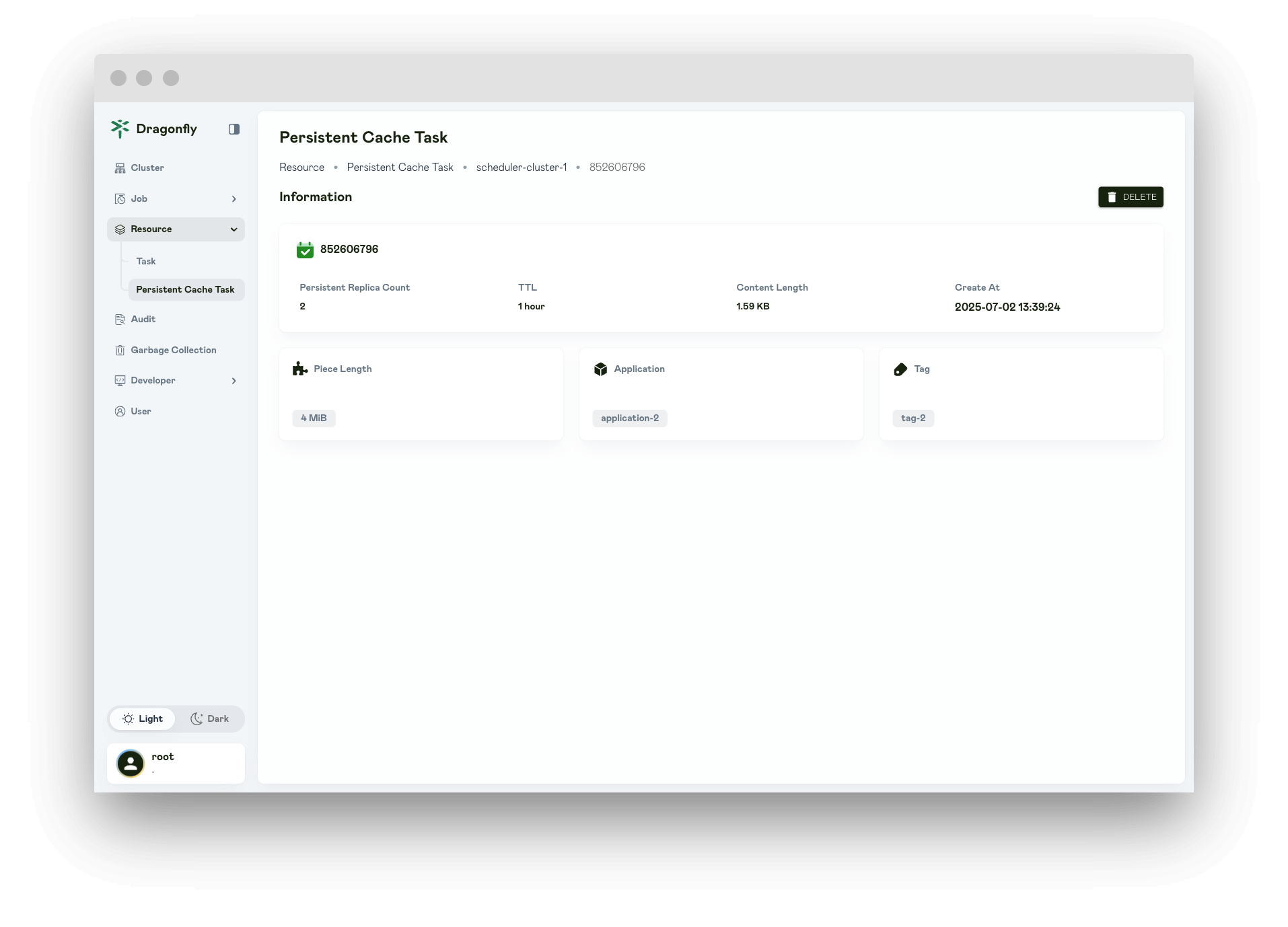 persistent cache task
